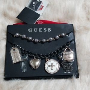 Guess Two Tone Charm Bracelet
